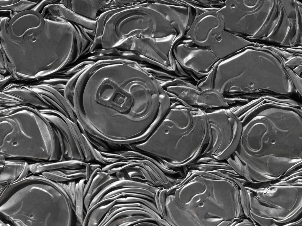 Aluminum cans recycled scrap metal