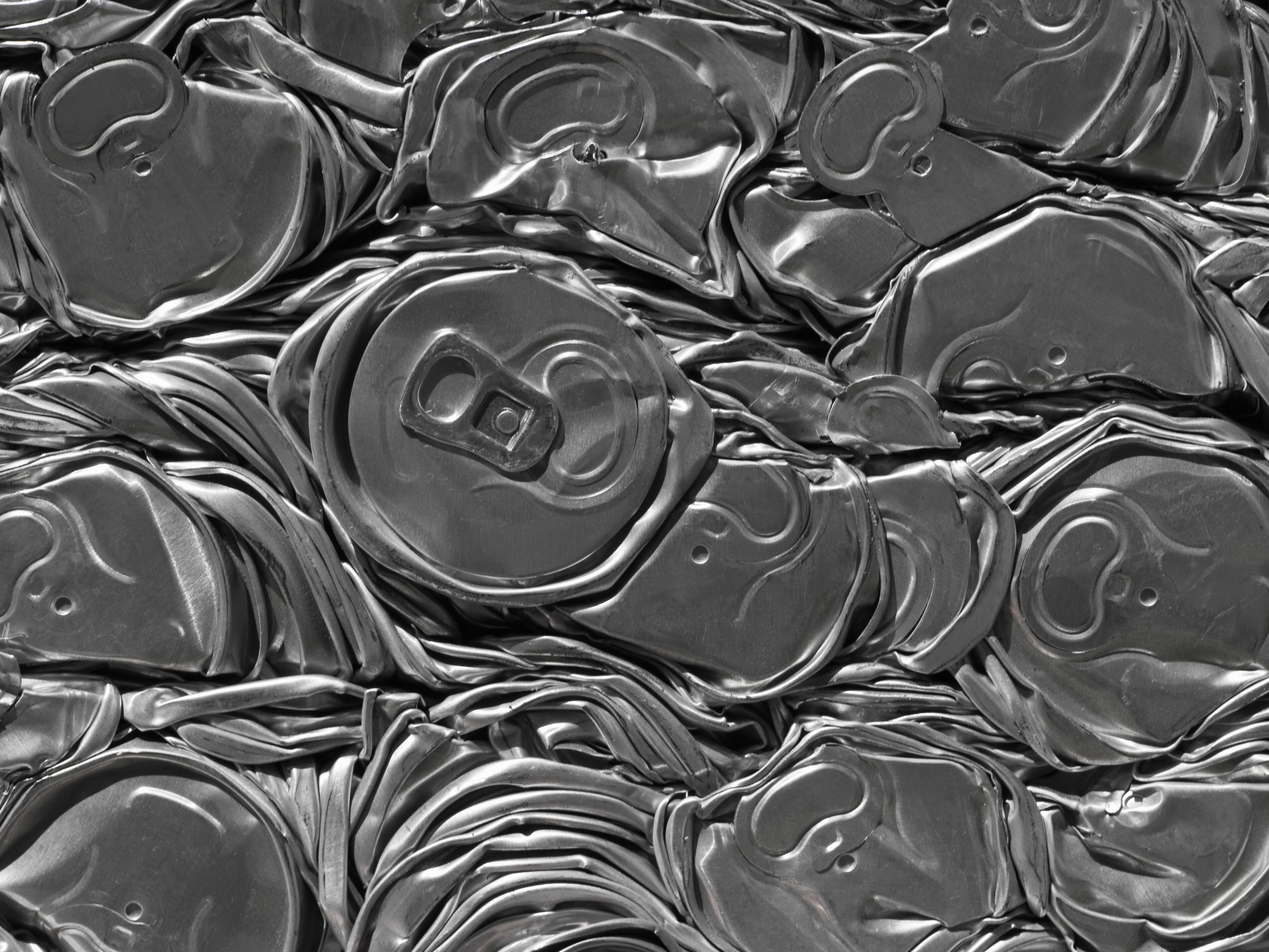 Aluminum cans recycled scrap metal