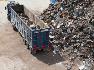 truck with metal scrap